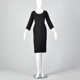 1970s Geoffrey Beene Black Pencil Dress