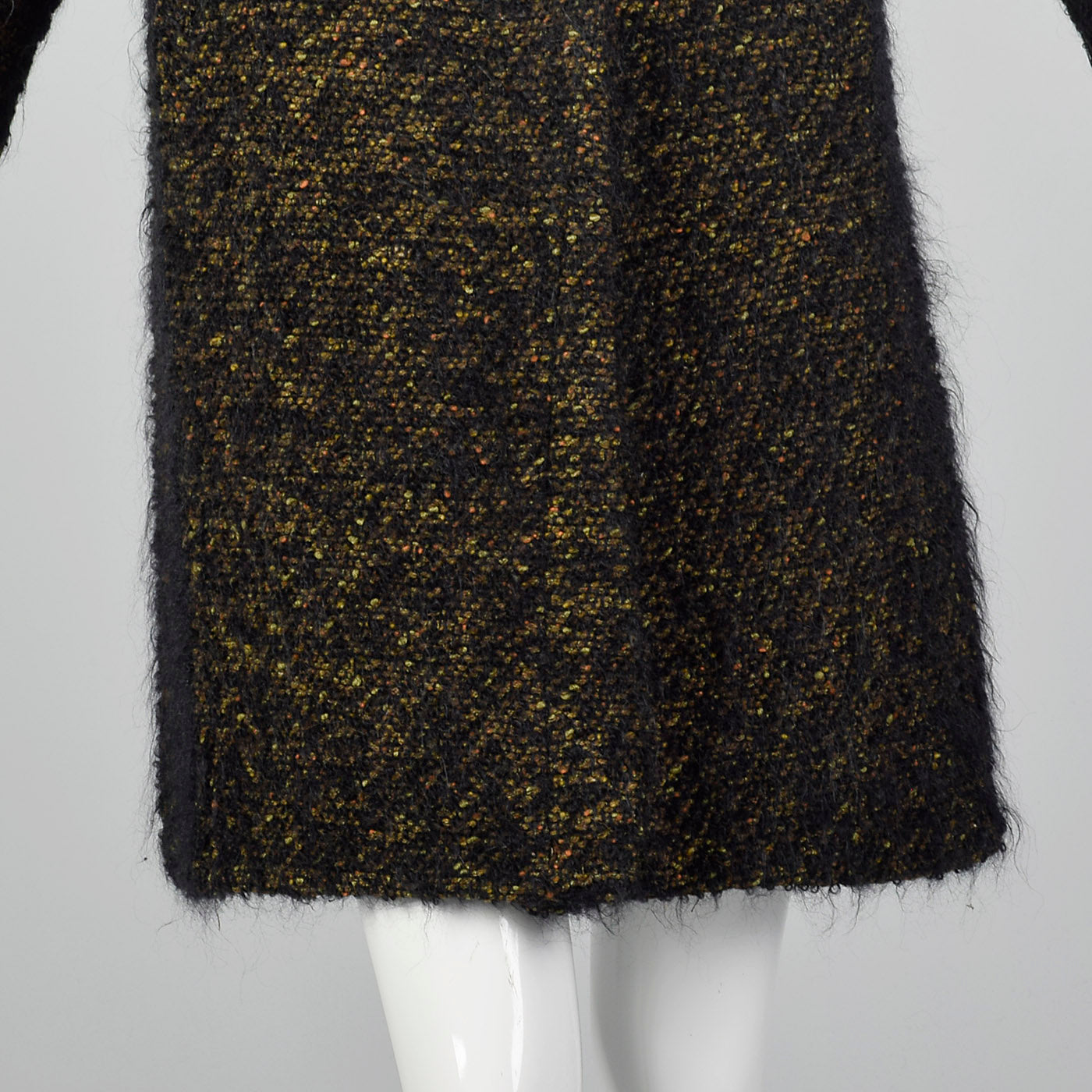 1960s Black Mohair Coat