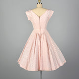 1950s Pink Fit and Flare Party Dress
