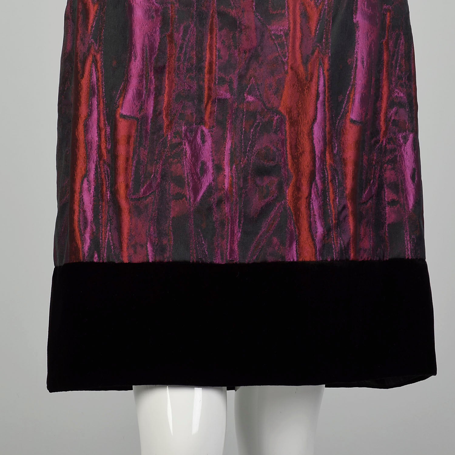 Badgley Mischka Strapless Party Dress Purple Black Red Velvet Shift NWT