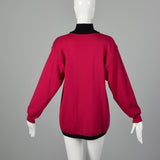 XL Ferragamo Pink & Black Sweater 1990s