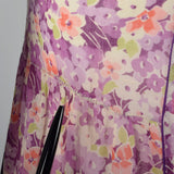 1930s Purple Day Dress in a Sheer Floral Print