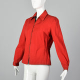 1950s Red and Navy Reversible Jacket with Pockets