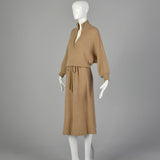 Medium Diane Von Furstenberg 1970s Tan Sweater Dress