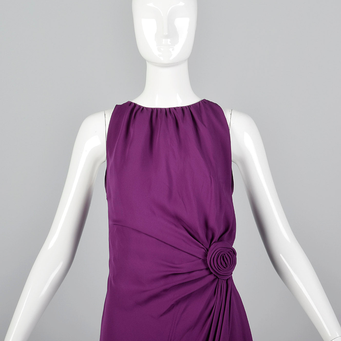 1990s Moschino Purple Silk Dress