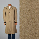 1950s Mens Tan Wool Winter Coat