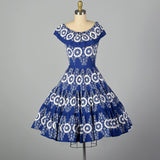 Unbranded 50s Blue Dress W/ Circle Skirt