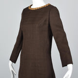 Casual 1960s Galanos Mod Bohemian Shift Dress