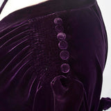 1930s Purple Silk Velvet Dress Art Deco