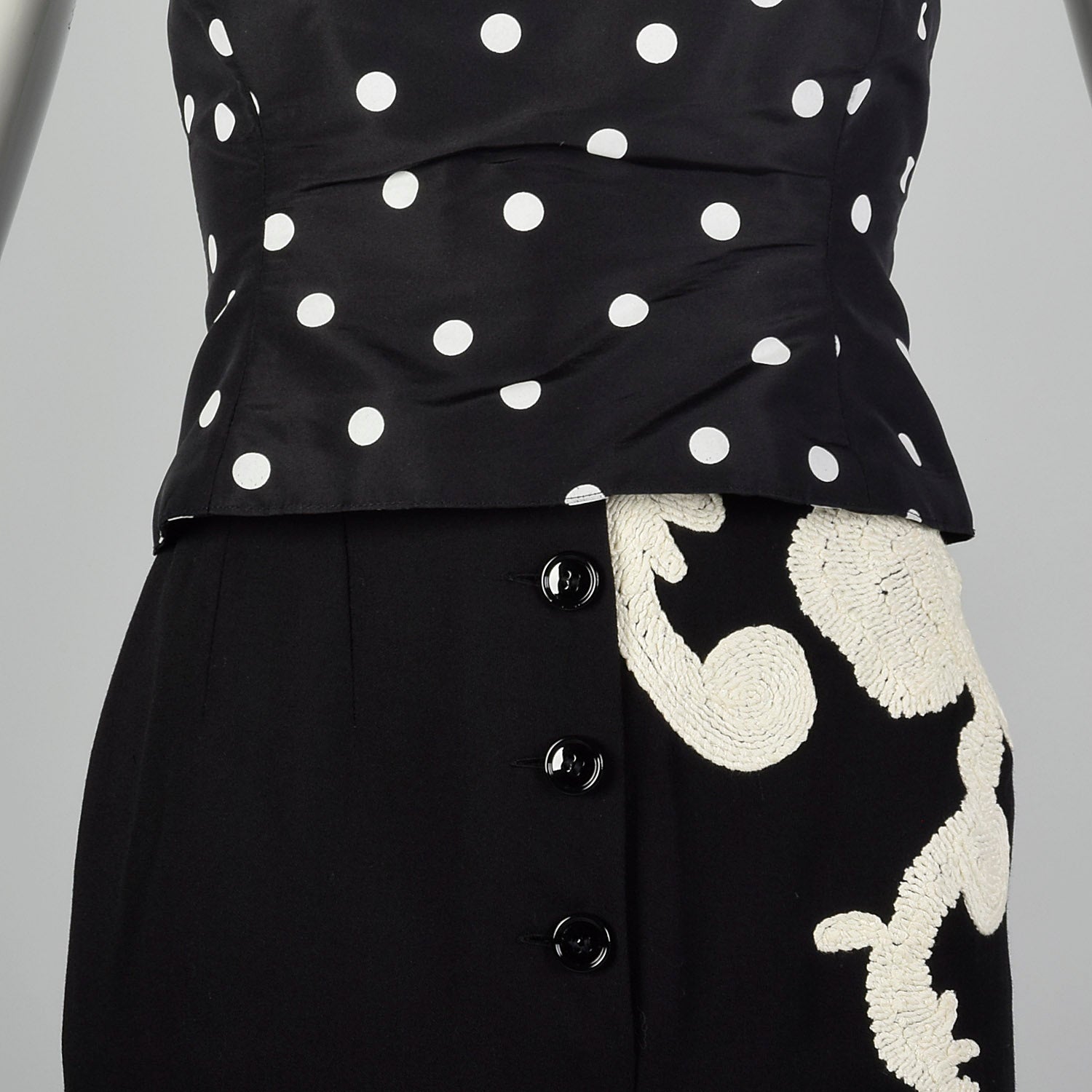 XXS Paco Rabanne 1990s Polka Dot Separates