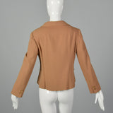 Small 1970s Camel Wool Crepe Jacket