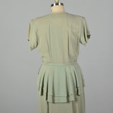 XXL 1940s Green Long Dress