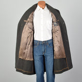 Medium 1950s Grey Burberry's Winter Coat Scottish Heavyweight Wool