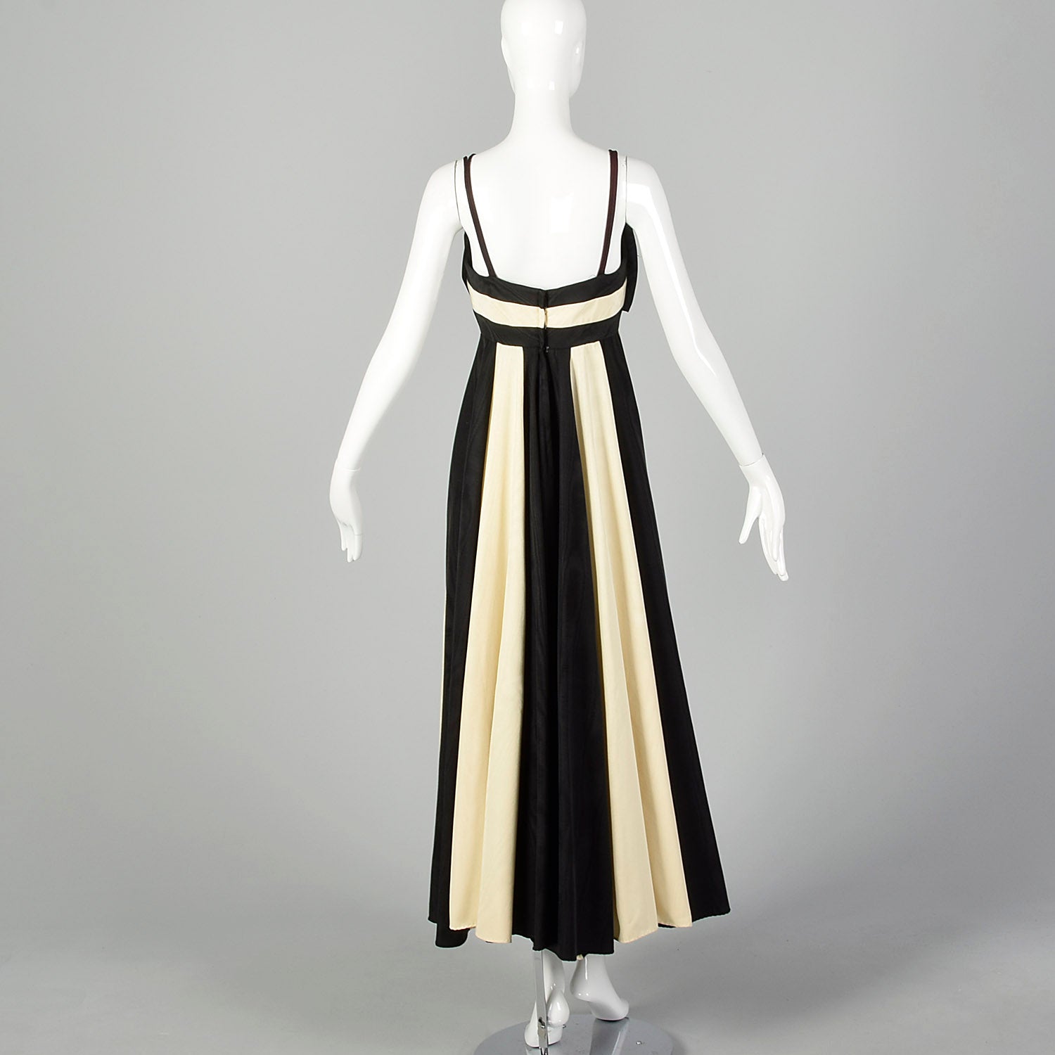 Small 1960s Black & White Formal Dress