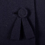 Medium 1960s Navy Blue Peter Pan Collar Wool Jacket