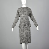 1980s Christian Dior Black and White Dress