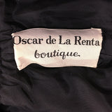 1970s Oscar de la Renta Sequined Jumpsuit with Low V Neckline & Sheer Mesh Overskirt