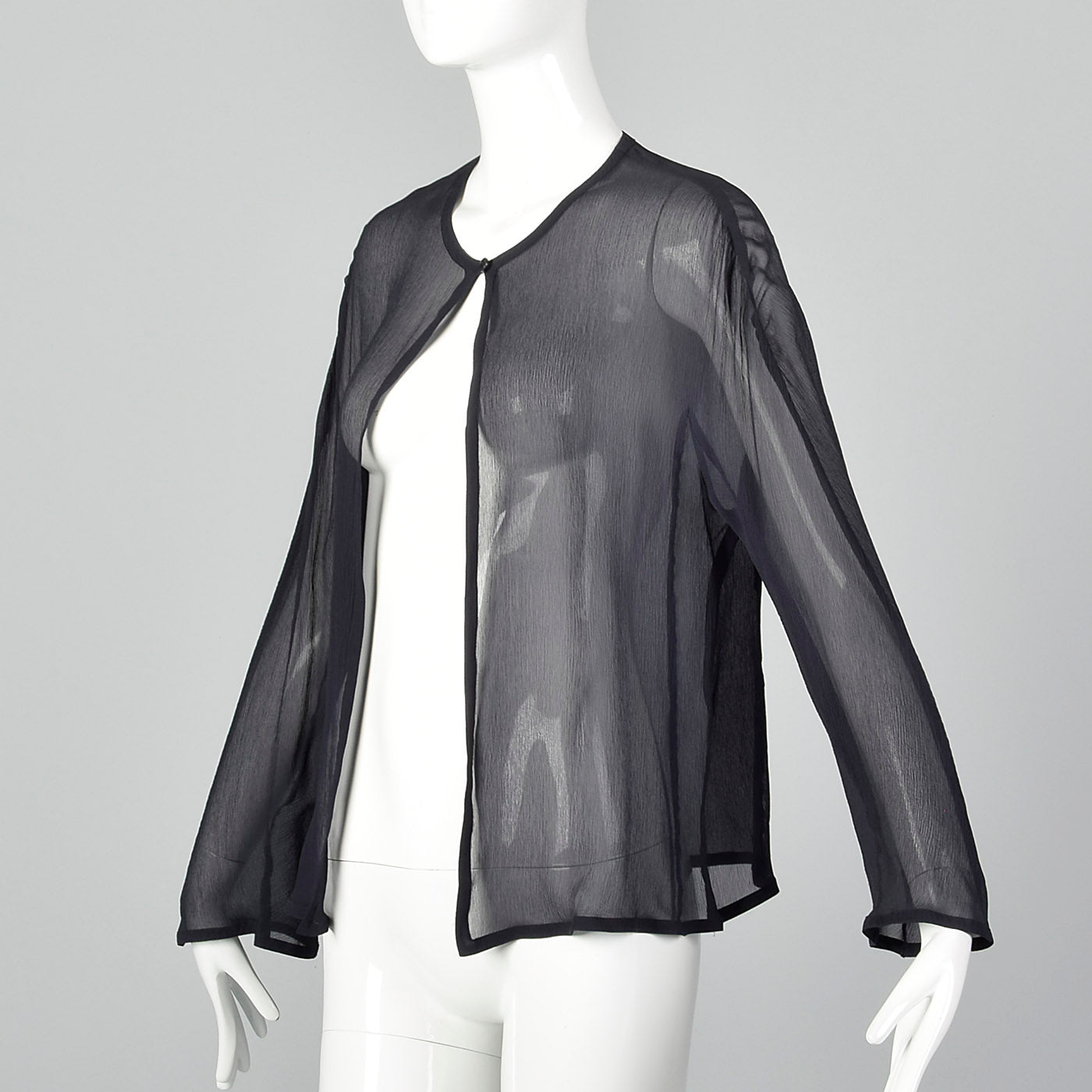 1990s Armani Sheer Navy Top