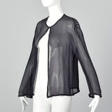 1990s Armani Sheer Navy Top