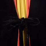 1940s Velvet Color Block Dressing Gown