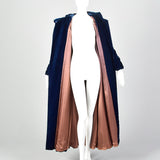 XXS 1940s Blue Velvet Opera Coat