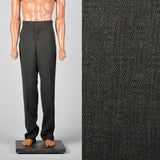 Medium 32x37 1950s Gray Flat Front Pants