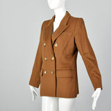 Medium Yves Saint Laurent Rive Gauche 1990s Brown Wool Blazer