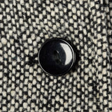 1960s Black and White Tweed Skirt Suit with Red Lining