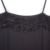 1930s Black Evening Gown with Sequined Bust