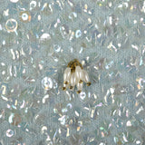 XS 1960s Fully Beaded and Sequined Blue Sweater