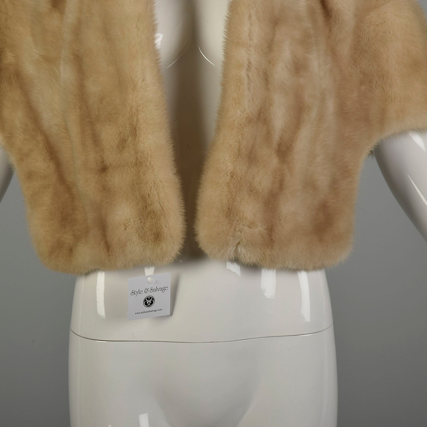 Luxury Vintage Inspired Fox Fur Stole , Faux Fur Shawl , Brown