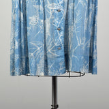 XXL 1950s Day Dress Semi-Sheer Casual Lightweight Volup Novelty Print