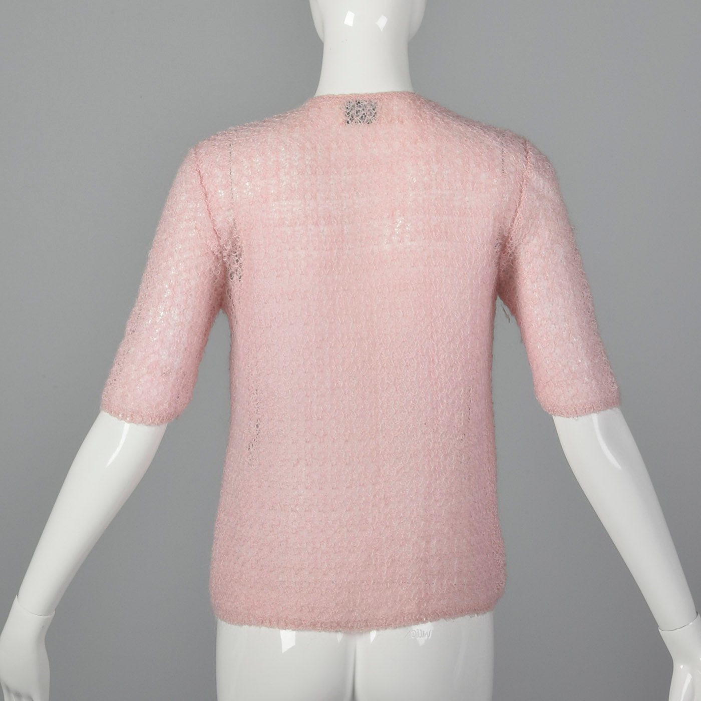 1960s Semi Sheer Pink Cardigan