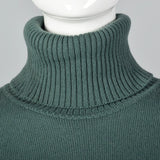 1980s Sage Green Cashmere Dress