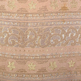Large 1970s Malcolm Starr Blush Pink Metallic Maxi Dress