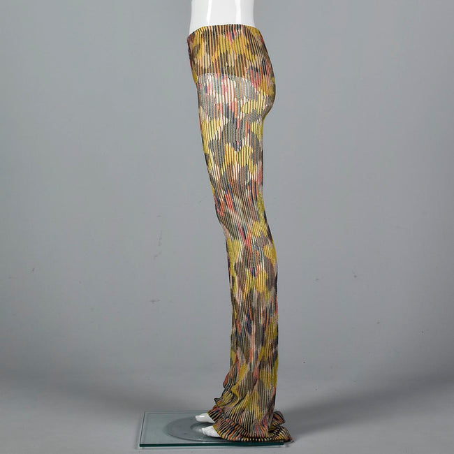 1970s Missoni Extra Long Sheer Knit Pants