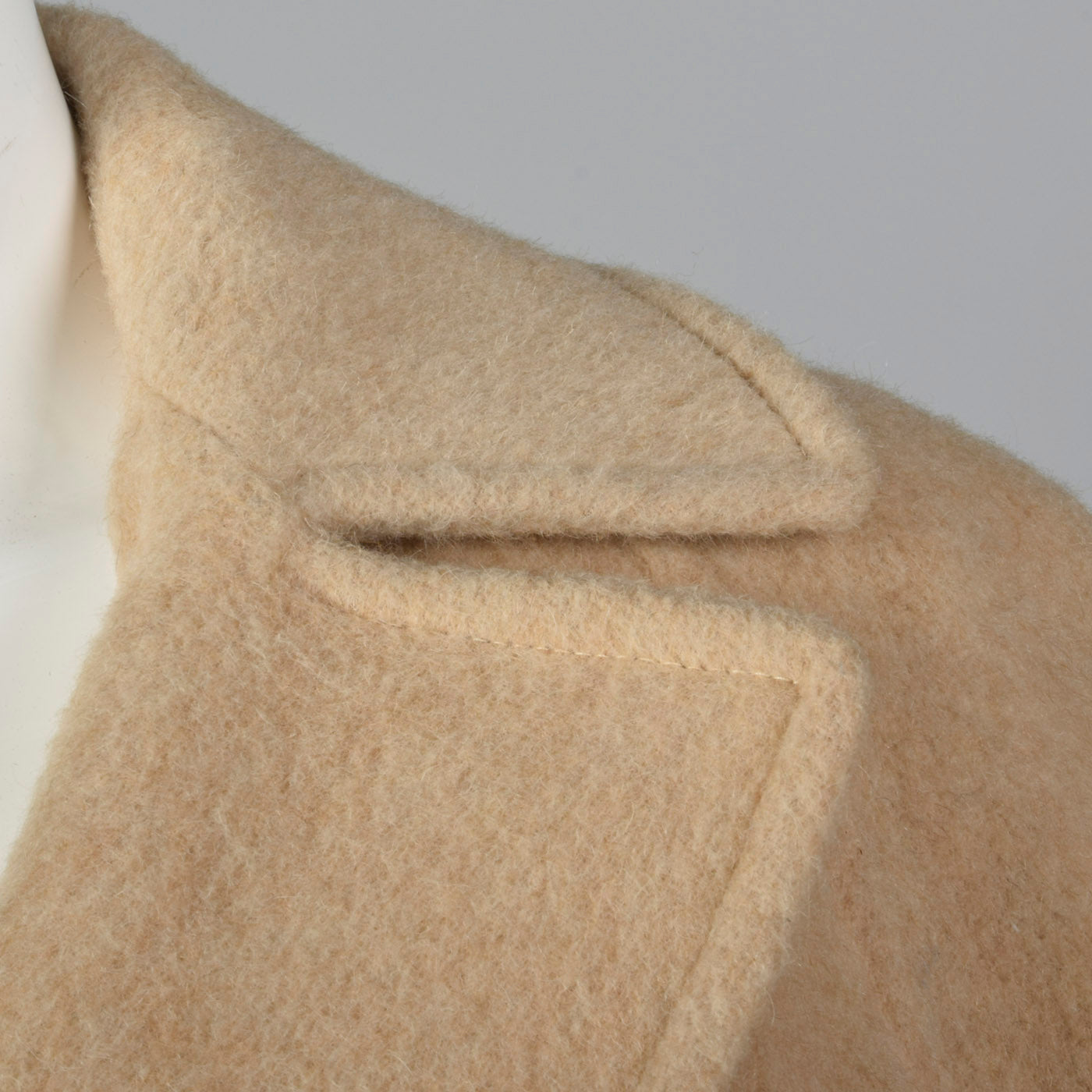 1970s Classic Wrap Coat in Tan Wool
