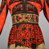 1970s Suzy Perette by Victor Costa Bohemian Dress