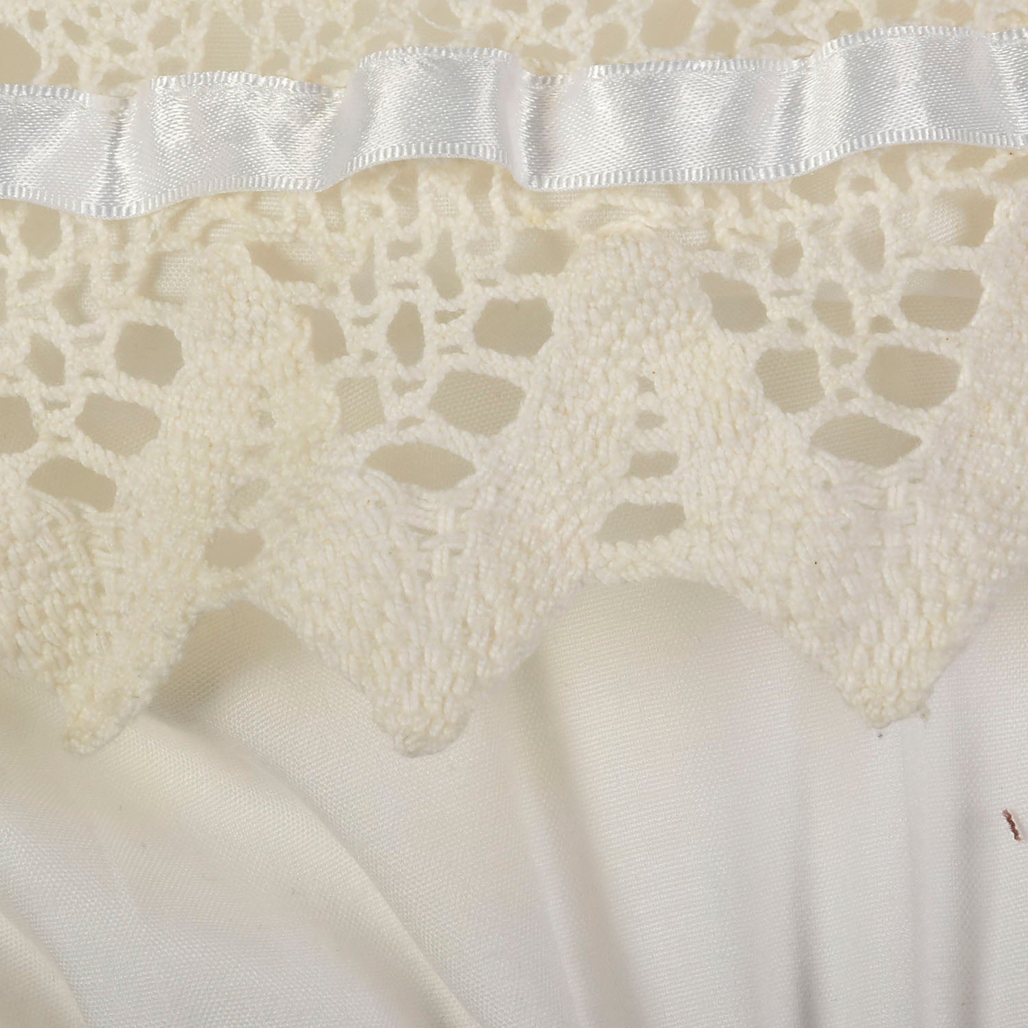 1970s Large Summer White Lace Off Shoulder Boho Dress