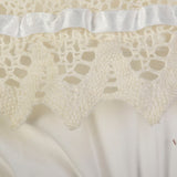 1970s Large Summer White Lace Off Shoulder Boho Dress