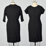 1950s Black Wool Dress and Jacket Set