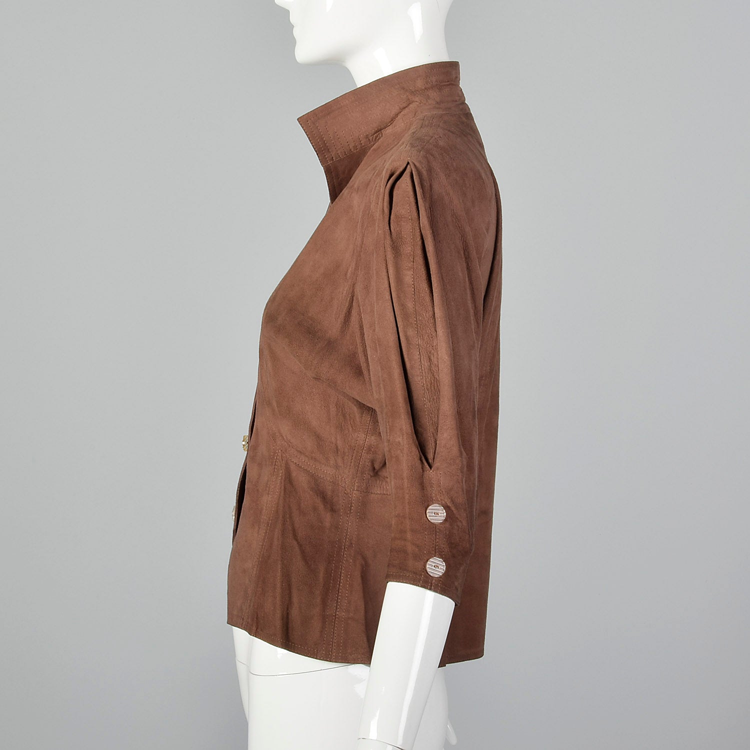Small Jean Muir 1980s Brown Suede Jacket