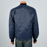 Large 1960s Navy Quilted Lightweight Jacket