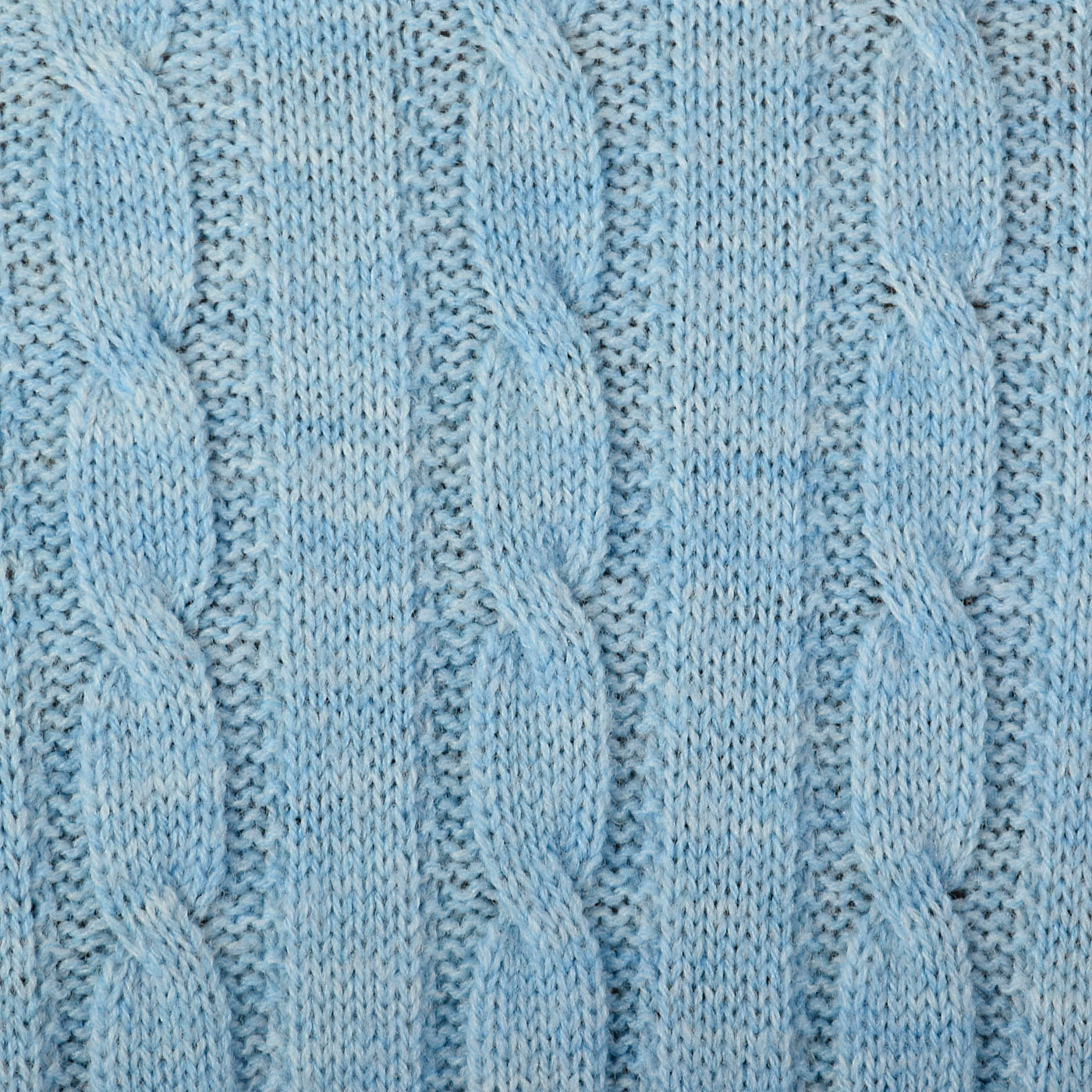 1960s Mens Baby Blue Cable Knit Cardigan
