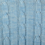 1960s Mens Baby Blue Cable Knit Cardigan
