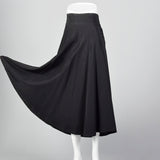 1950s Black Pleated Waistband Skirt