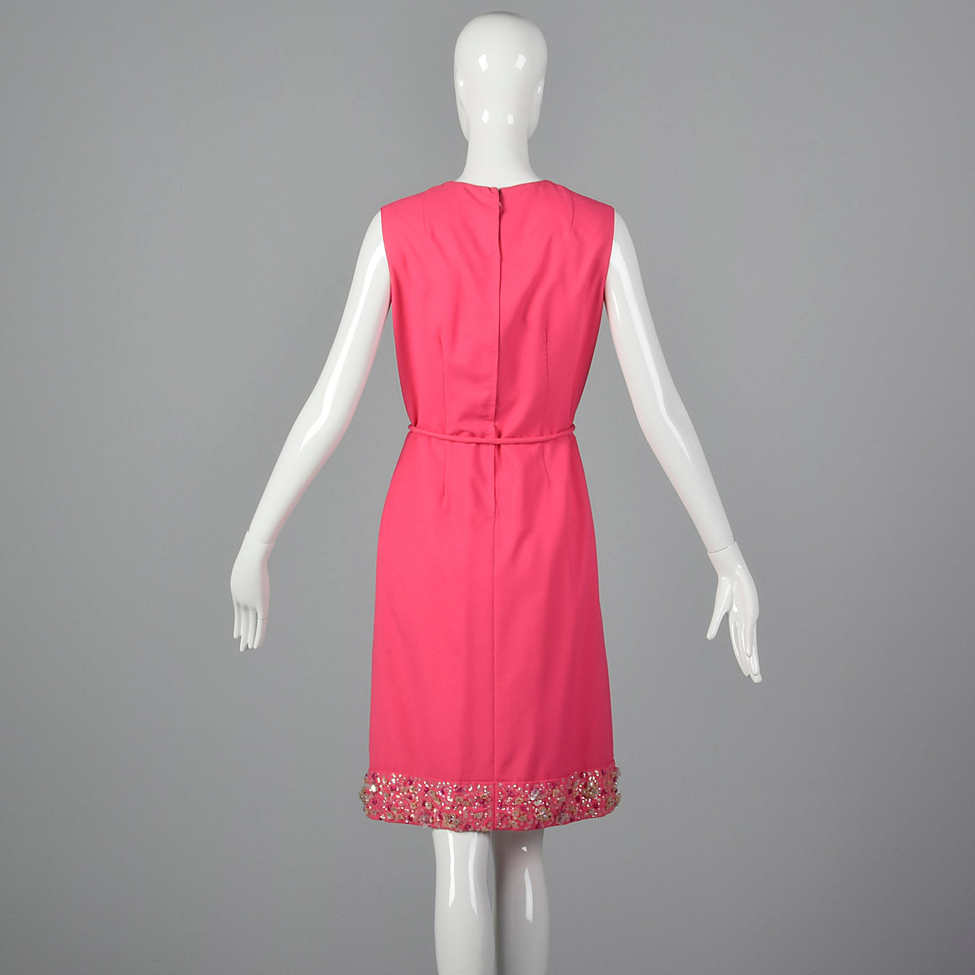 1960s Pink Dress with Matching Beaded Cape