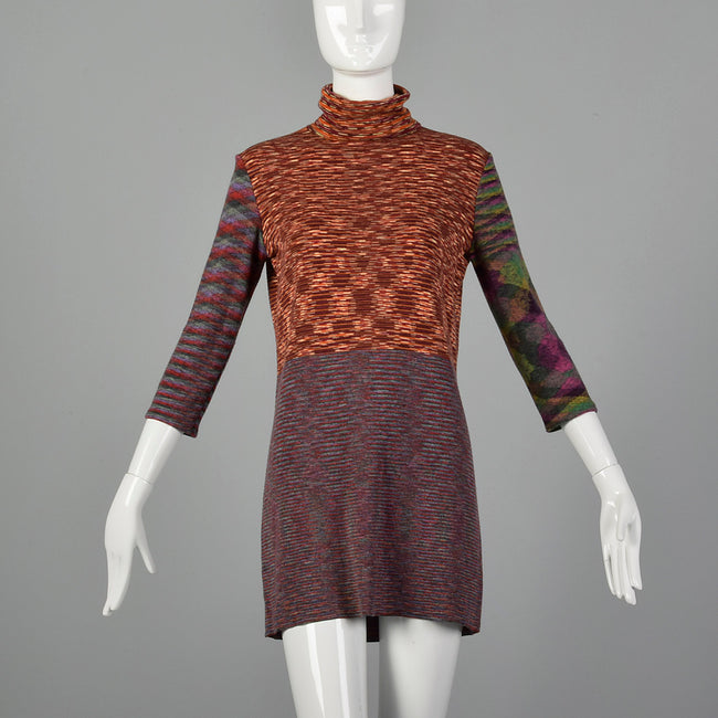 Missoni 1970s Turtleneck Mini Dress