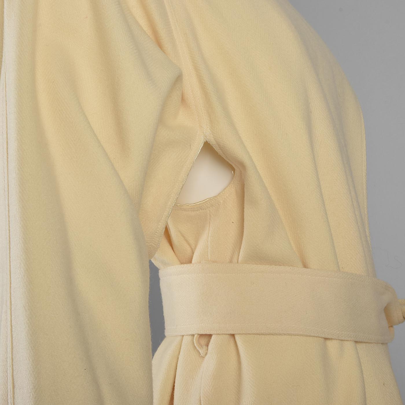 1980s Avant Garde Coat in Cream Wool