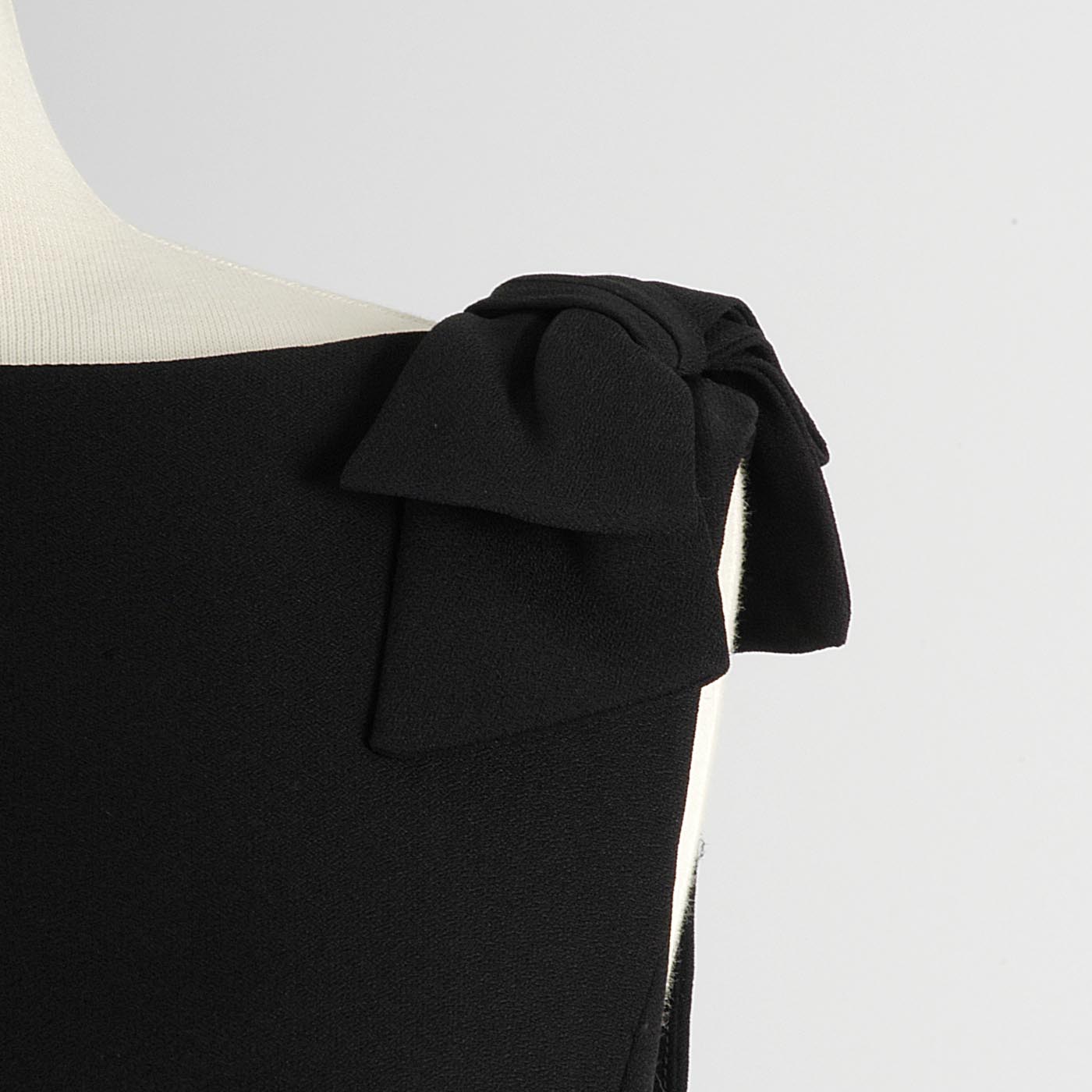 1960s Little Black Dress with Asymmetric Train